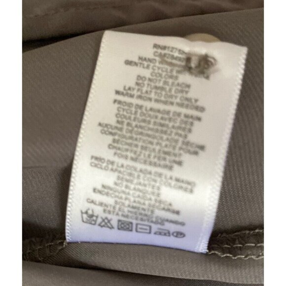 RVCA Gray Satiny Poly Blouse Keyhole Under Back Collar, Shirt Tails, Size XS/S - Picture 10 of 11